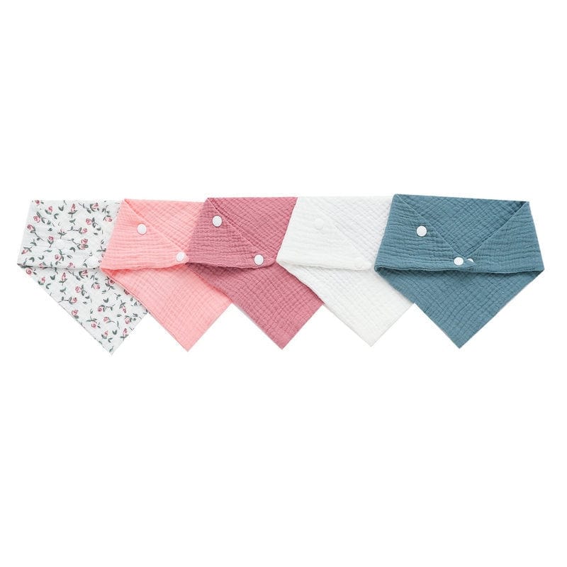 Proactive Baby style 01 5Pcs Baby Bibs Triangle Scarf Cotton Waterproof Towel