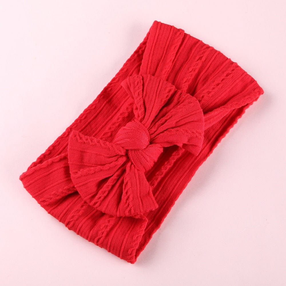 Proactive Baby Baby Headband Red Baby Knit Headband For Girls Age 0-36 Months