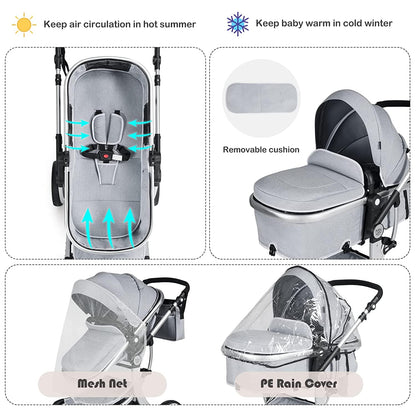 Proactive Baby BabyJoy 2 in 1 Convertible Baby Stroller