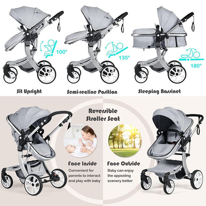 Proactive Baby BabyJoy 2 in 1 Convertible Baby Stroller