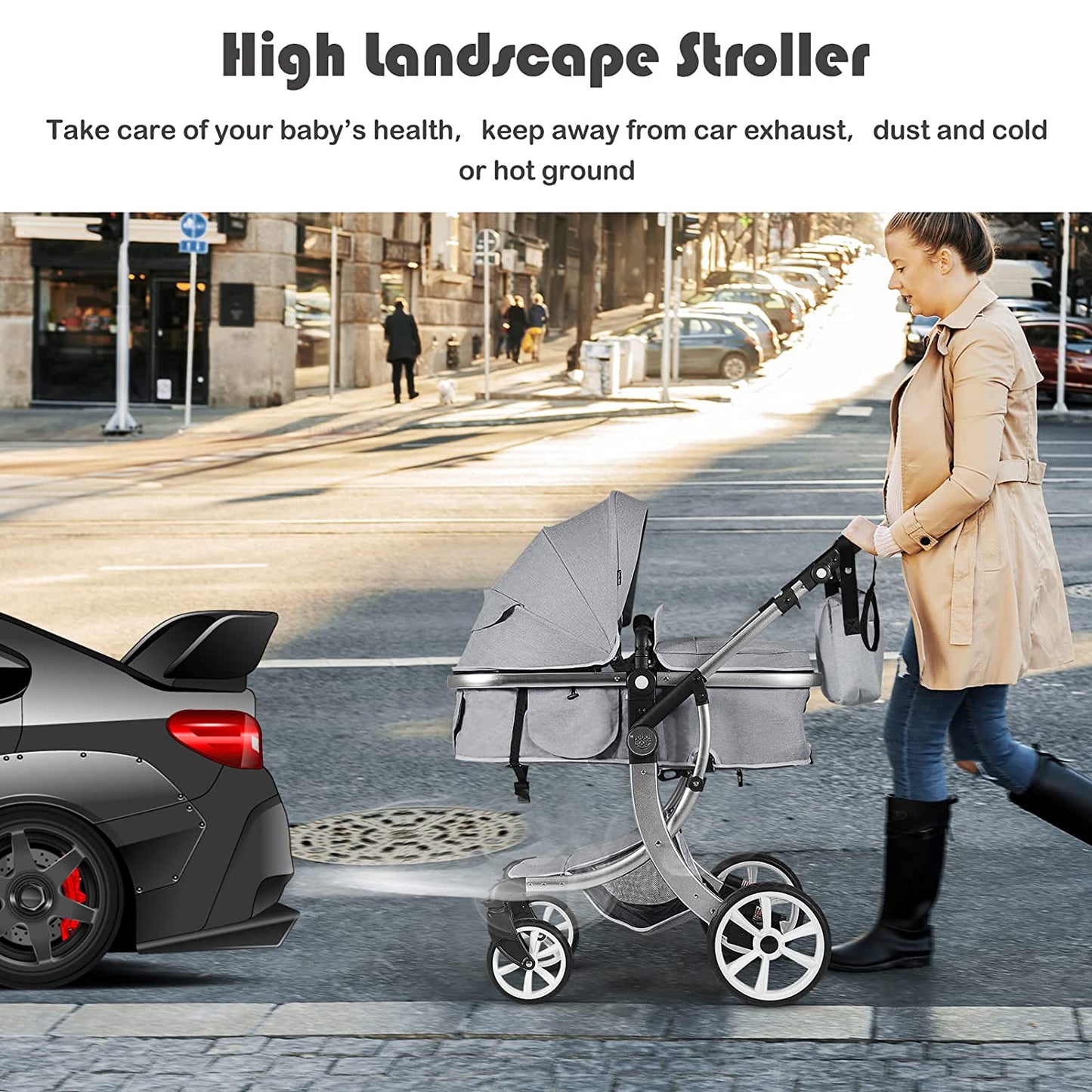 Proactive Baby BabyJoy 2 in 1 Convertible Baby Stroller