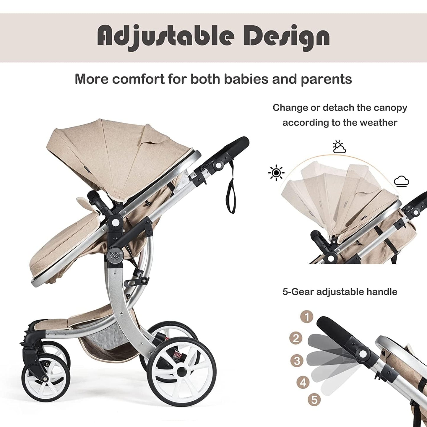 Proactive Baby BabyJoy 2 in 1 Convertible Baby Stroller