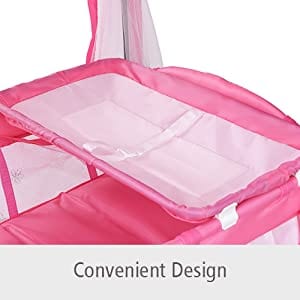 Proactive Baby Baby & Toddler BabyJoy Nursery Center with Foldable Bassinet, Changing Table, Mesh Net with Cute Whirling Toys