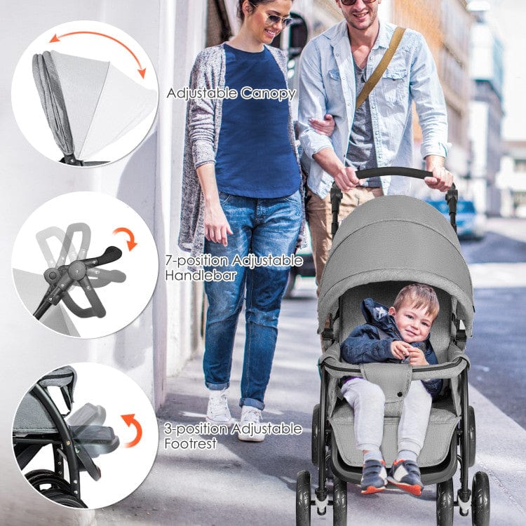 Proactive Baby Baby Strollers BabyJoy™ Twin Baby Stroller For Two Babies