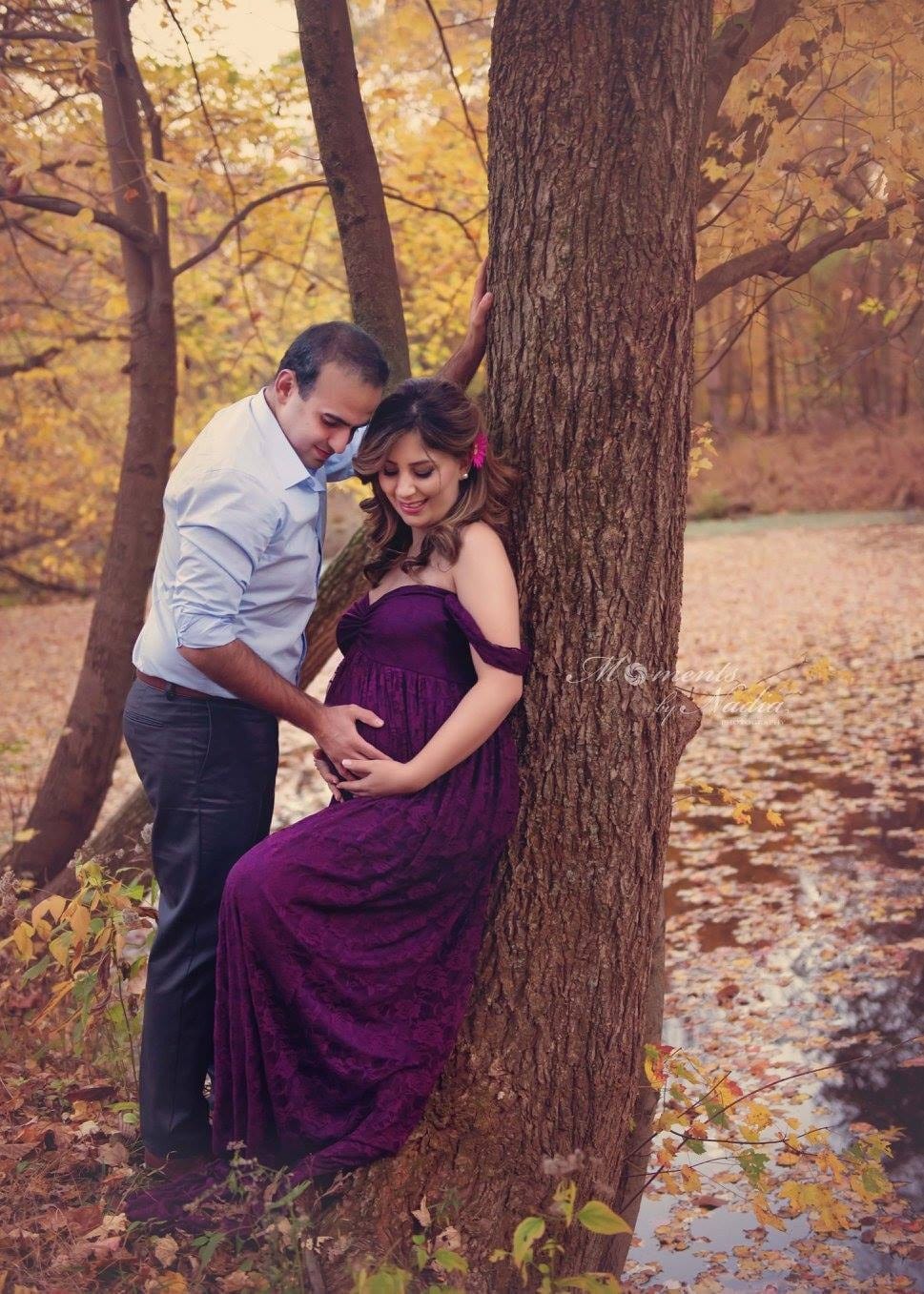 Proactive Baby purple / S Beautiful Maternity Dresses For Photo Shoot Pregnant Dress Lace Maxi Gown