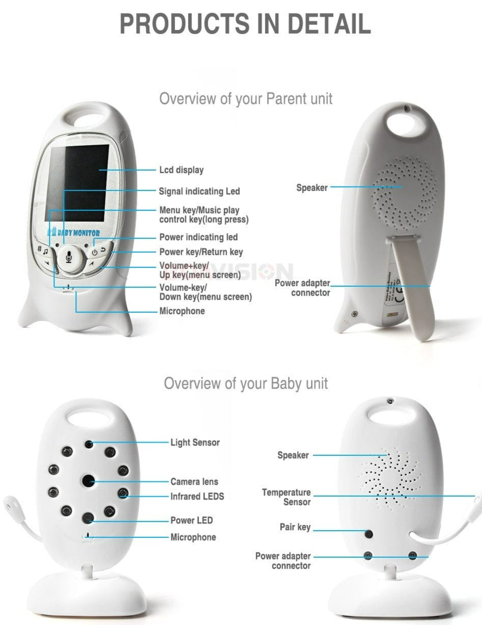 Proactive Baby BOAVISION Mini Infant Wireless Baby Monitor With Night Vision & Two-Way Talk