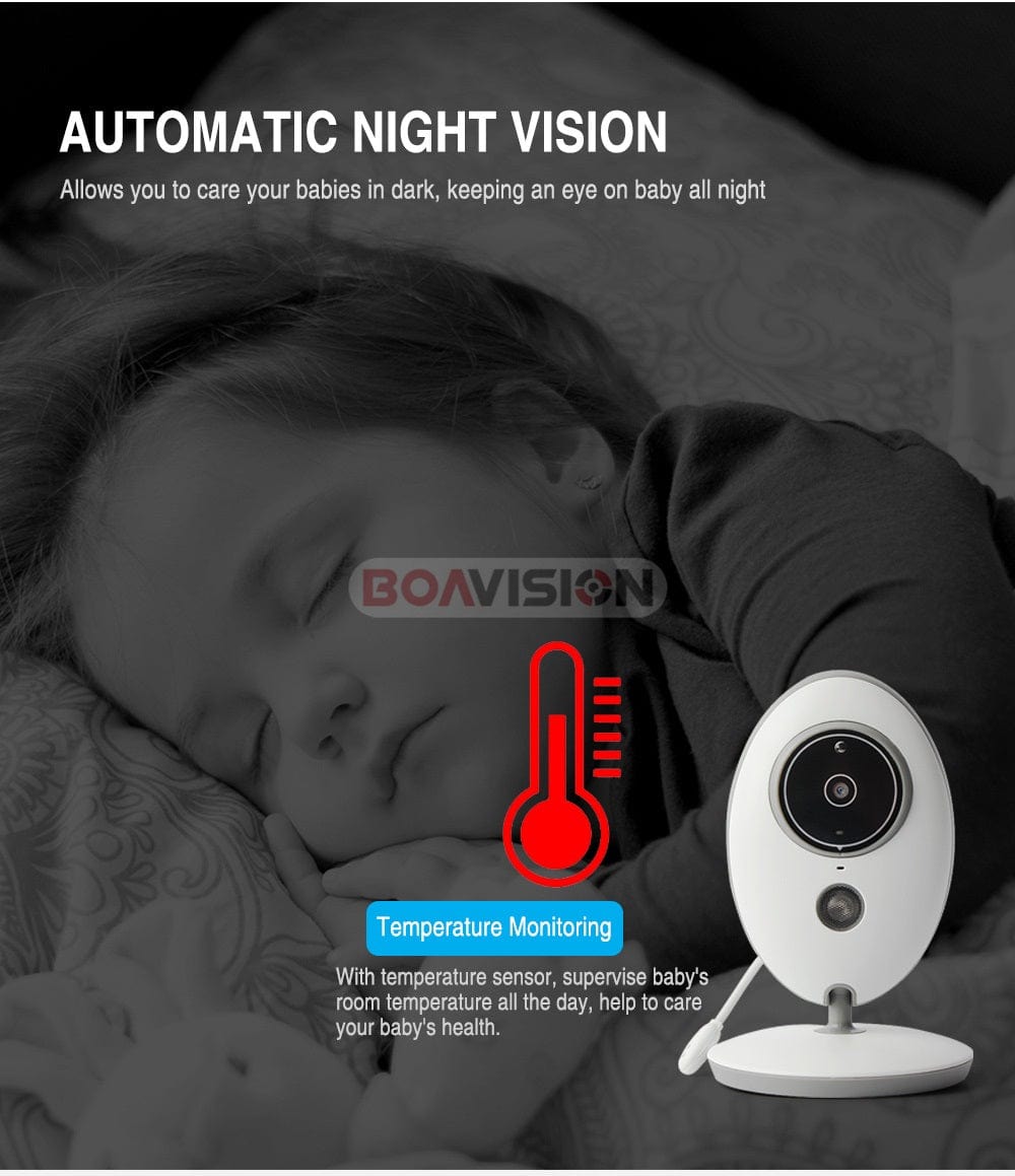 Proactive Baby BOAVISION Portable 2.4 Inch LCD Wireless Baby Monitor & Walkie Talk Camera