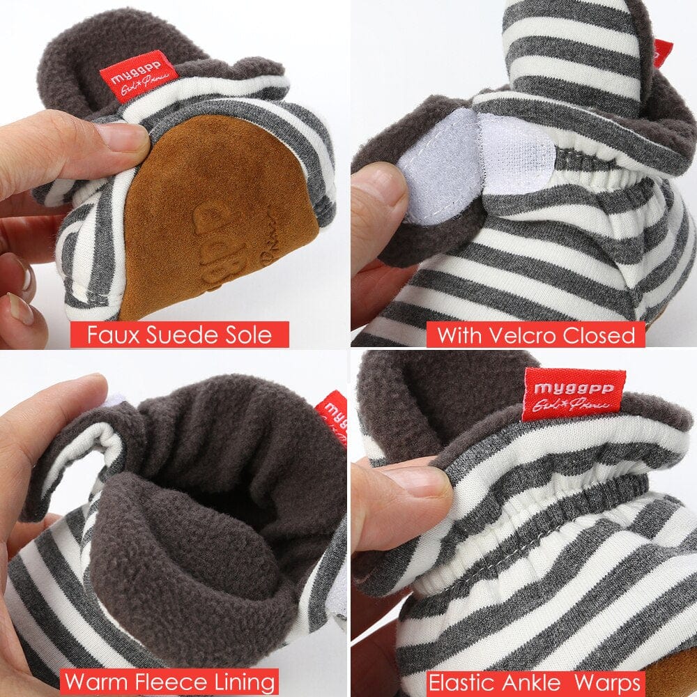 Proactive Baby Baby Cute Winter Boots Boy/Girl Shoes With White Strip- Baby Booties Comfortable Soft, Anti-slip, Warm, Infant Shoes