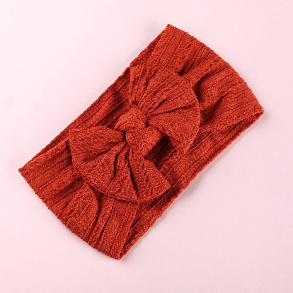 Proactive Baby Baby Headband Signal Red Cute Elastic Baby Knit Headband For Girls