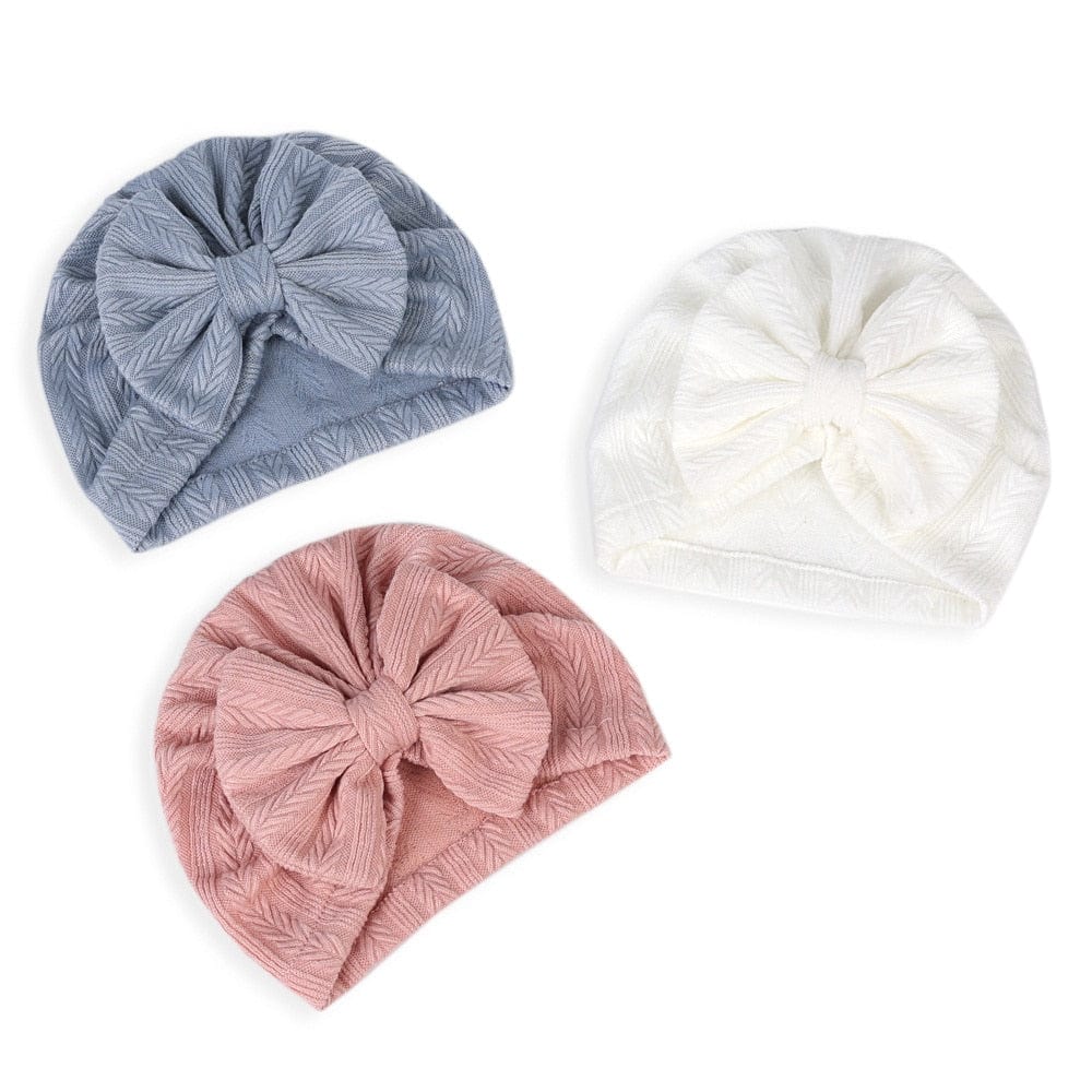 Proactive Baby Baby Headband Cute Looking Big Bow Knitted Beanies for Baby Girls