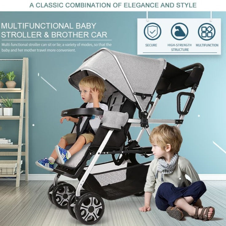 Proactive Baby CynaBaby™ Double Stroller For Twins With Cozy Comfort at Discounted Price