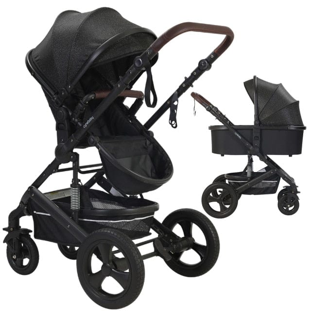 Proactive Baby United States / Black Cynebaby 2 in 1 Convertible Cradle Stroller