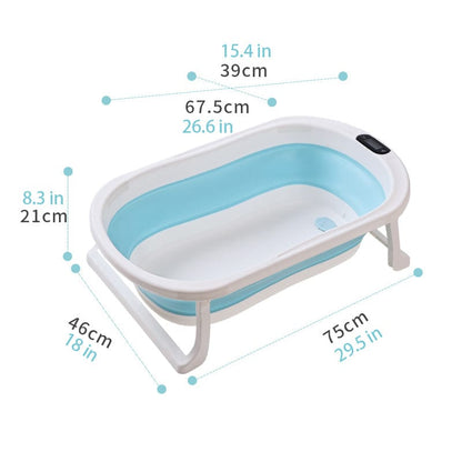 Proactive Baby Foldable Baby Bathtub with Temperature Sensor, Portable Baby Bath Tub