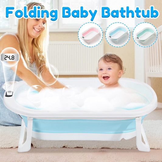 Proactive Baby Foldable Baby Bathtub with Temperature Sensor, Portable Baby Bath Tub