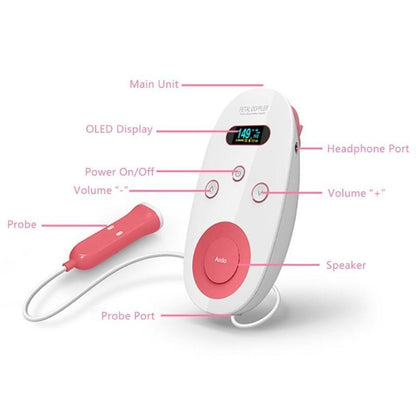 Proactive Baby Baby Fetal Doppler HeartbeatTrack™ Baby Fetal Doppler