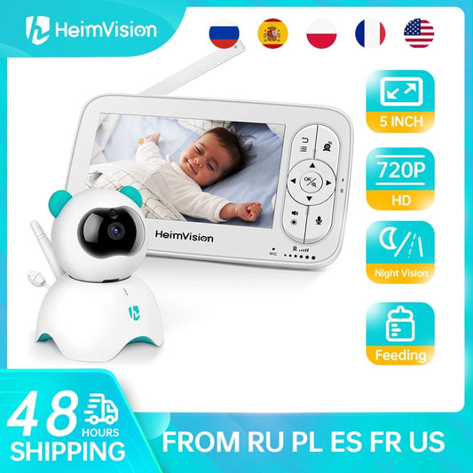 Proactive Baby HeimVision 5.0 Inch Baby Monitor with 720P HD Multipurpose Camera and Audio