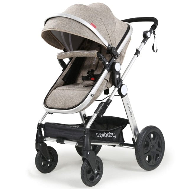 Proactive Baby Khaki High Quality Baby Stroller 3 in 1 Foldable Stroller Portable Travel Stroller Luxury High Land  Scape Stroller