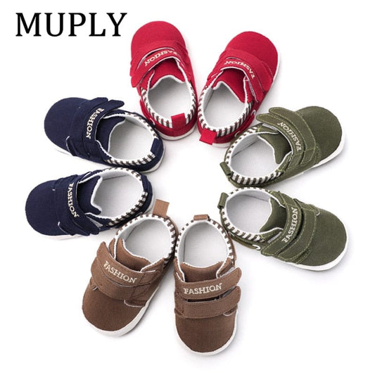 Proactive Baby LittleMe Infant Boys/Girls Canvas Strip Shoes  - Soft Sole, Anti-Slip & Stylish Baby Shoes