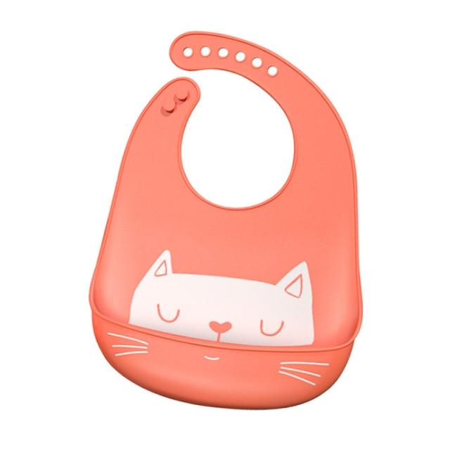 Proactive Baby Baby Bibs Orange LoveBaby™ Silicone Bibs - Cat Variants