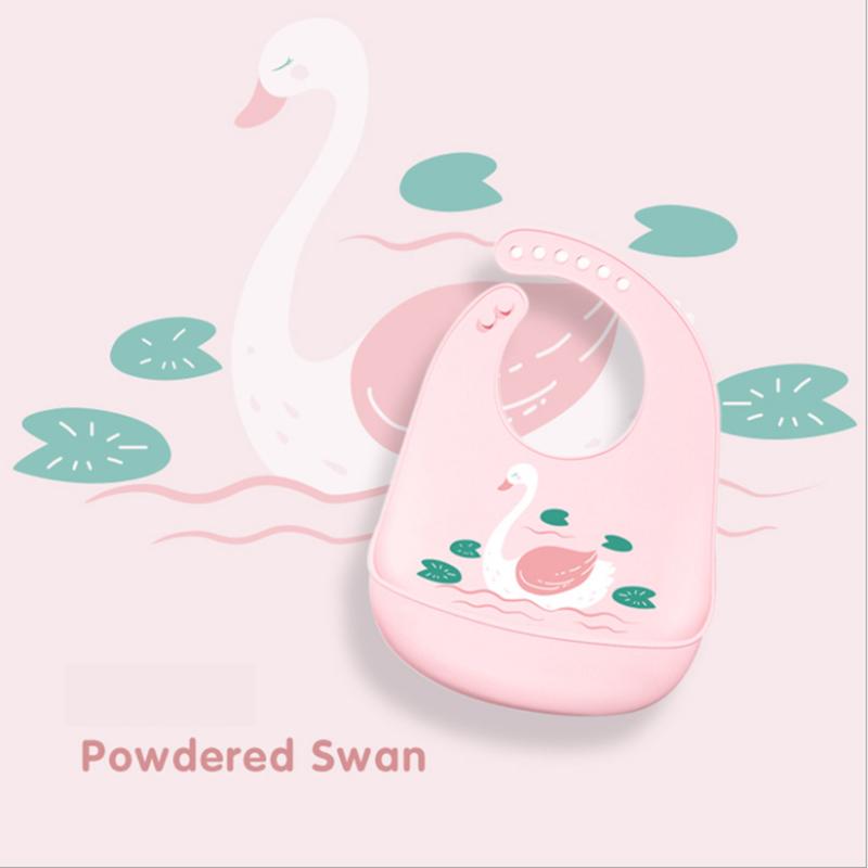 Proactive Baby Baby Bibs Powderd Swan LoveBaby™ Silicone Bibs