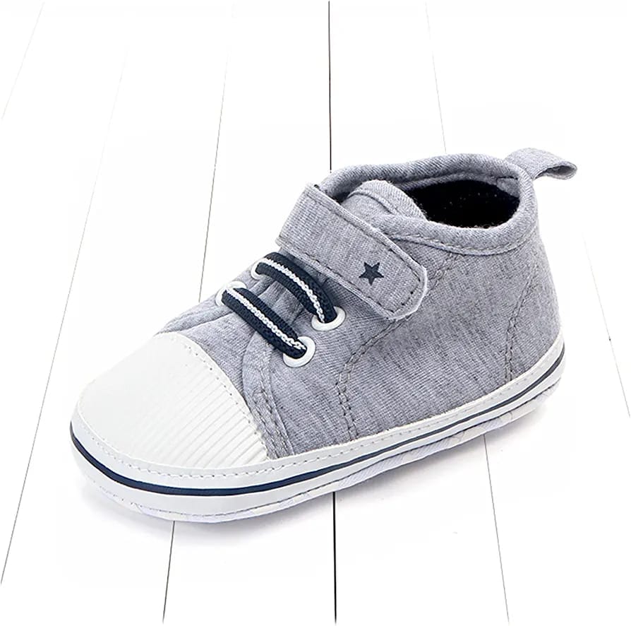 Proactive Baby Baby & Toddler LoveTheRoad Infant Boys/Girls Star/Strip Canvas Shoes  - Soft Sole, Anti-Slip & Strong Shoes