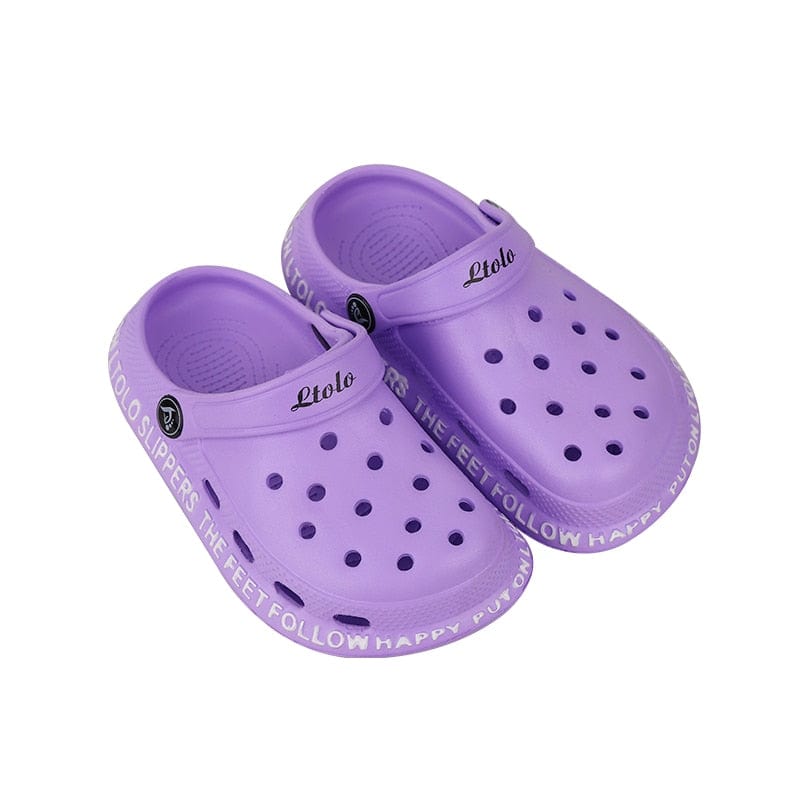 Proactive Baby Baby Footwear PURPLE RE / 23-24  134MM LTOLO Children Mules Clogs For Kids