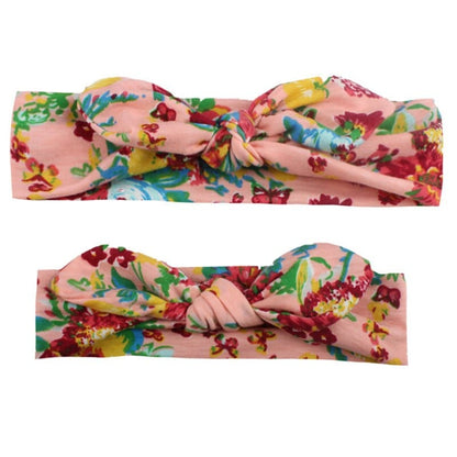 Proactive Baby Baby Headband Mom Baby Headband Matching Combo I Floral Print Mom Daughter Hair Band