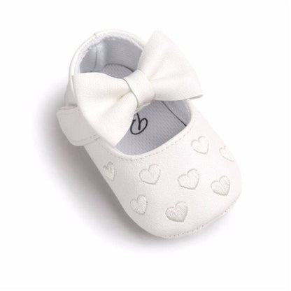 Proactive Baby Baby Footwear MUPLY Leather Girl Baby Shoes-Bow Fringe, Soft Soled, Non-slip Footwear