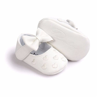 Proactive Baby Baby Footwear MUPLY Leather Girl Baby Shoes-Bow Fringe, Soft Soled, Non-slip Footwear