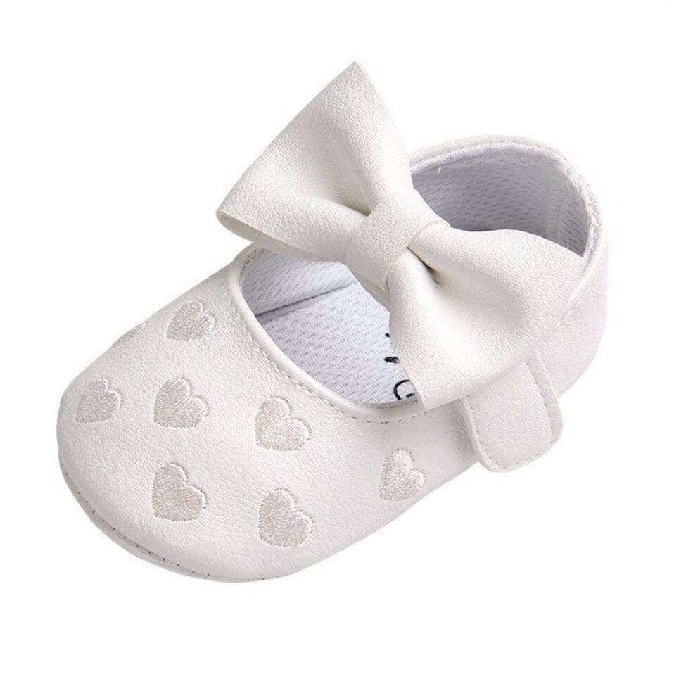 Proactive Baby Baby Footwear MUPLY Leather Girl Baby Shoes-Bow Fringe, Soft Soled, Non-slip Footwear