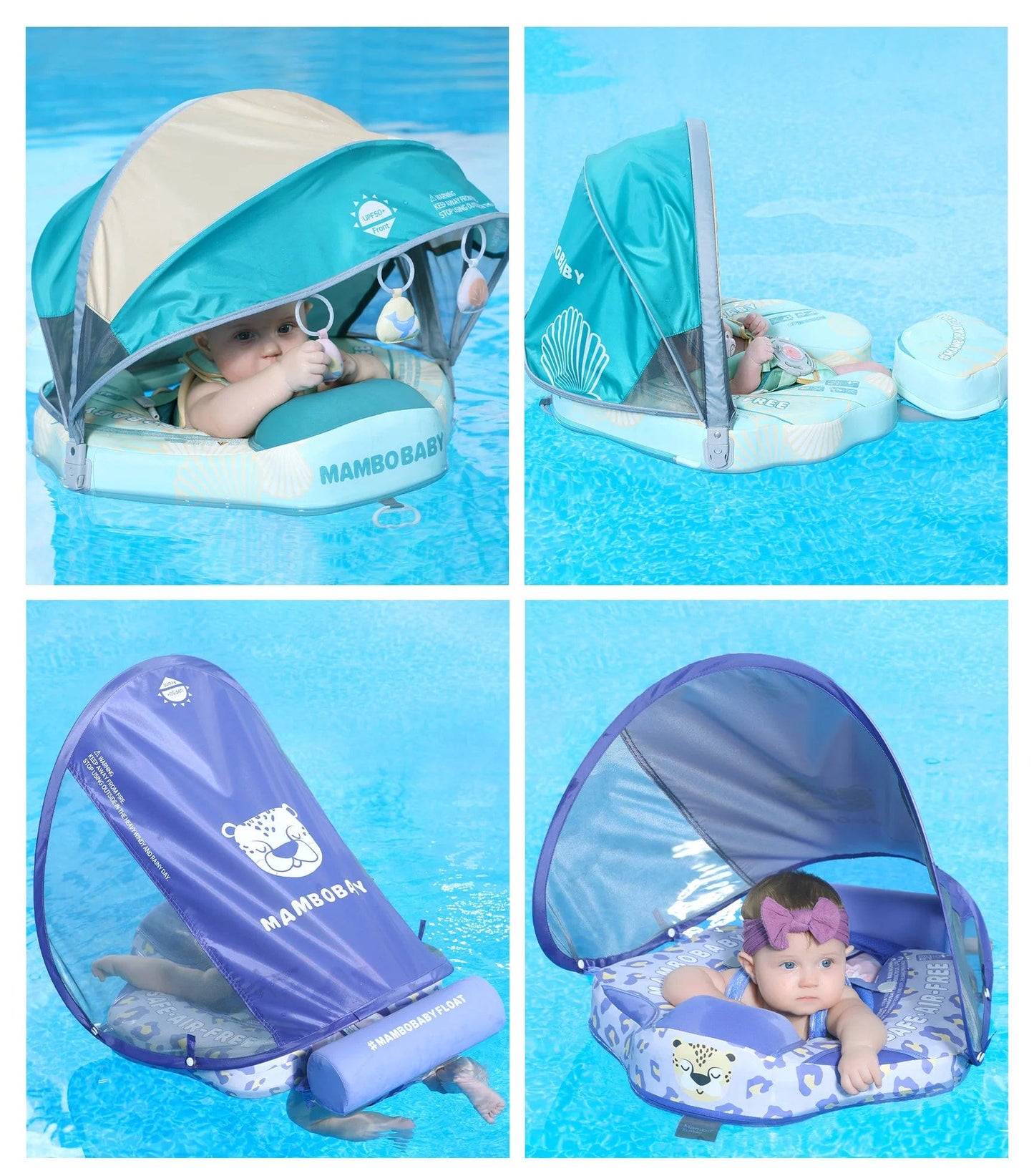 Proactive Baby New Mambobaby Non-Inflatable Float with Canopy for Infant