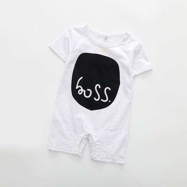 Proactive Baby Baby Clothing White Boss / 3M Newborn Baby Stylish Clothes