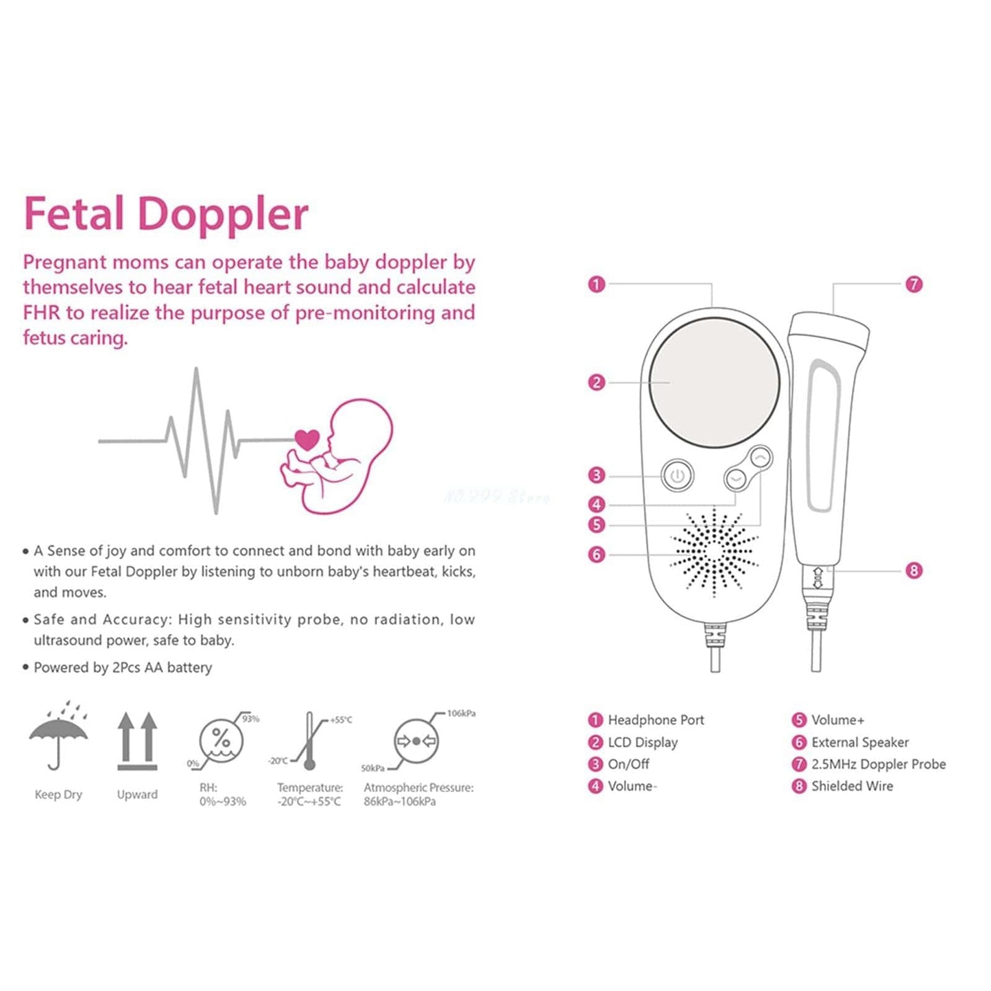 Proactive Baby NewTechno™ Baby Fetal Doppler