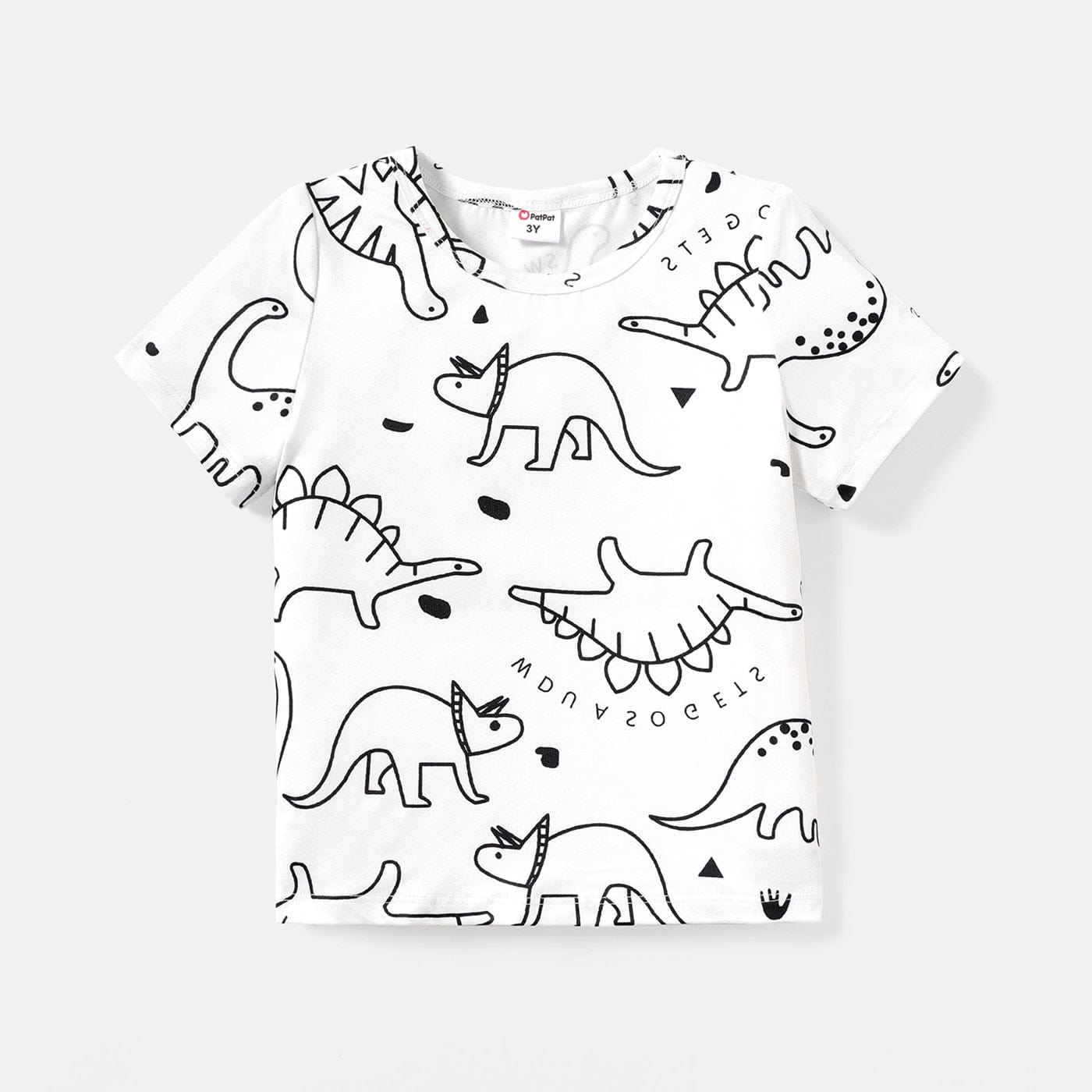 Proactive Baby Baby Clothing White and Black Dinosaur / 18-24 Months PatPat T-shirt For Baby Boys