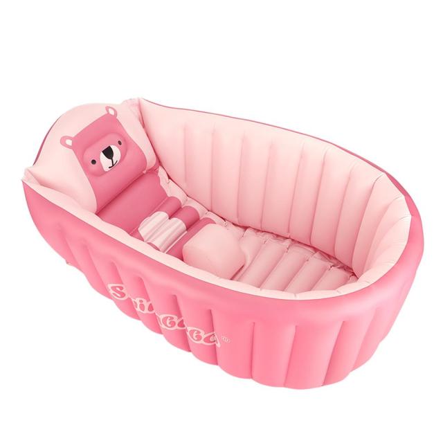 Proactive Baby Pink SwimBoBo Best Inflatable Baby Bathtub For Infant Or Toddler