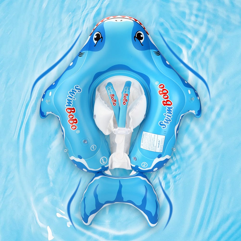 Proactive Baby SwimBoBo Inflatable Baby Float With Canopy Shark Variant Age 3 Months - 6 Years