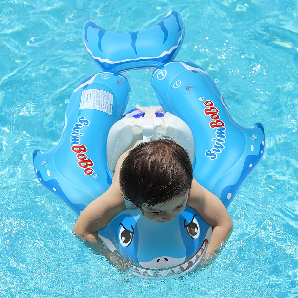 Proactive Baby SwimBoBo Inflatable Baby Float With Canopy Shark Variant Age 3 Months - 6 Years