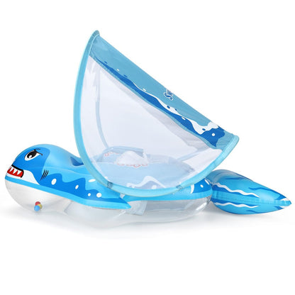 Proactive Baby SwimBoBo Inflatable Baby Float With Canopy Shark Variant Age 3 Months - 6 Years