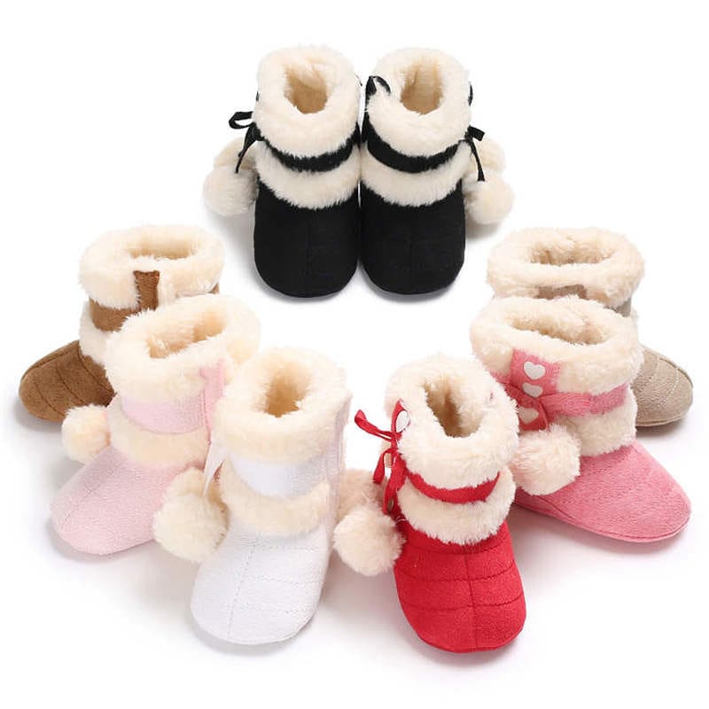 Proactive Baby Winter Warm Snow Baby Boots With Fluff Balls