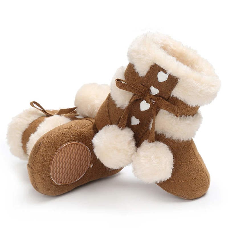 Proactive Baby Winter Warm Snow Baby Boots With Fluff Balls