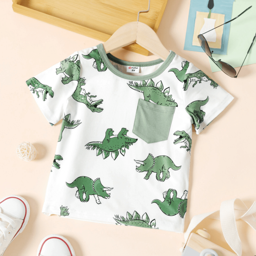 Proactive Baby Baby Clothing White and Green / 18-24 Months PatPat T-shirt For Baby Boys